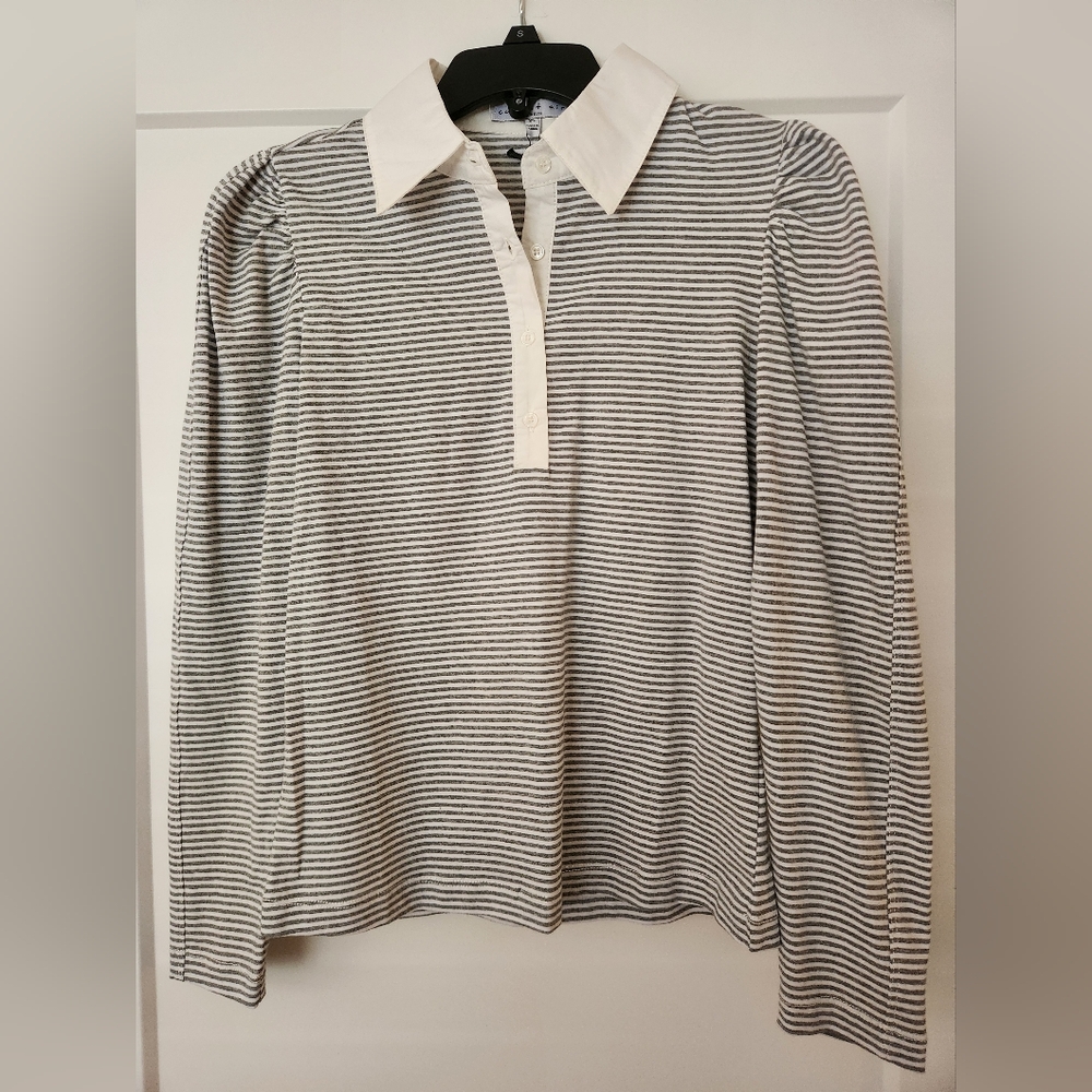 New striped collard shirt